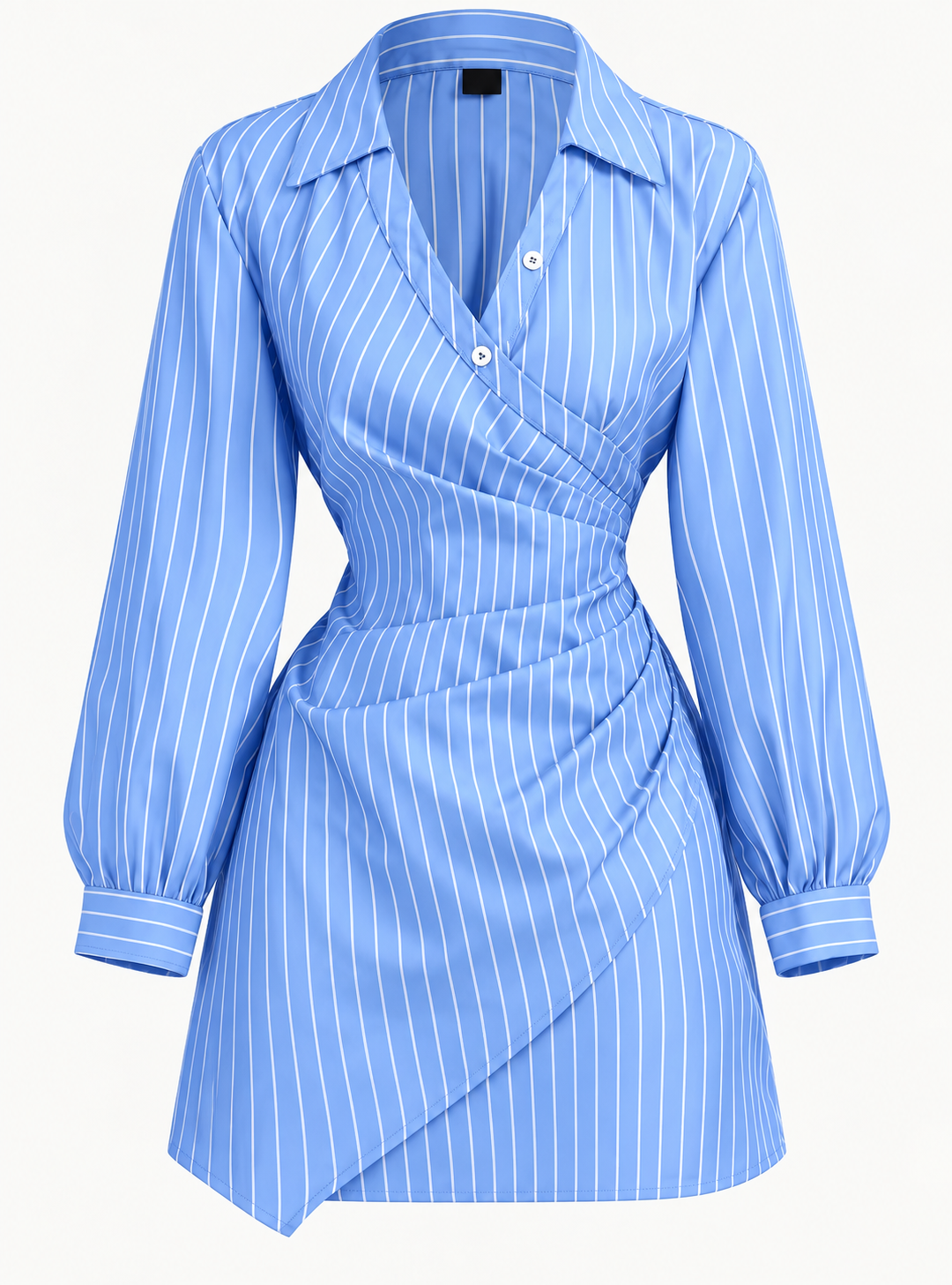 Vestido Camisero Celeste a Rayas – Élodie