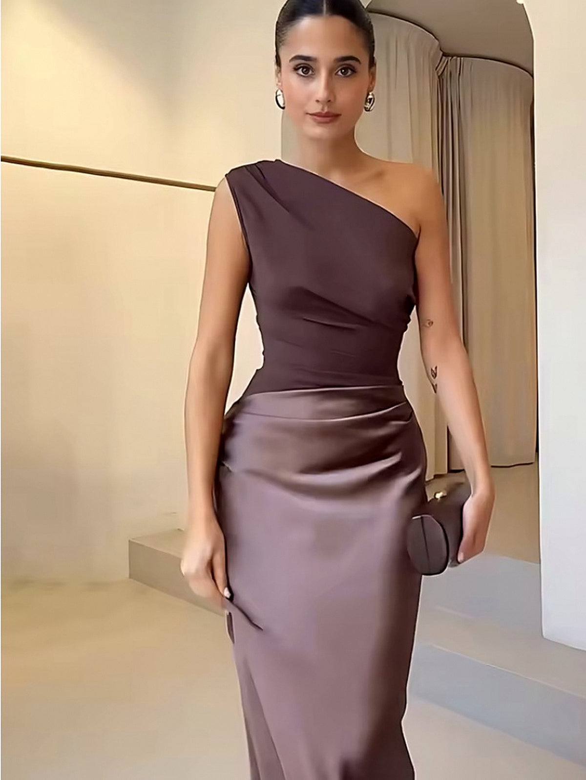Vestido Largo de Satén