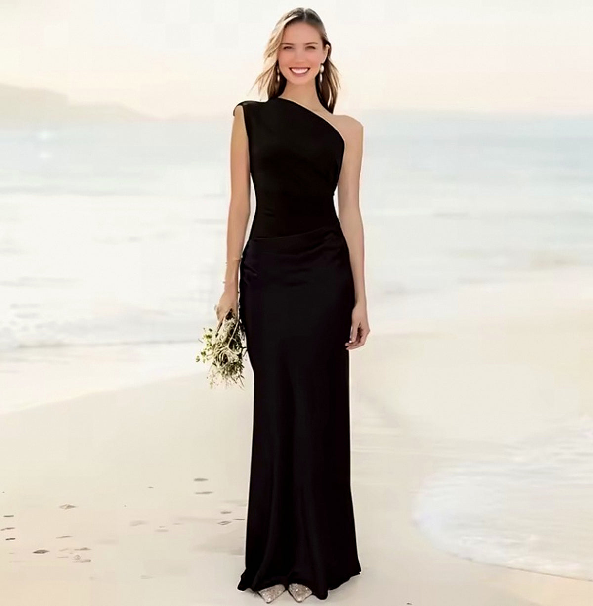 Vestido Largo de Satén