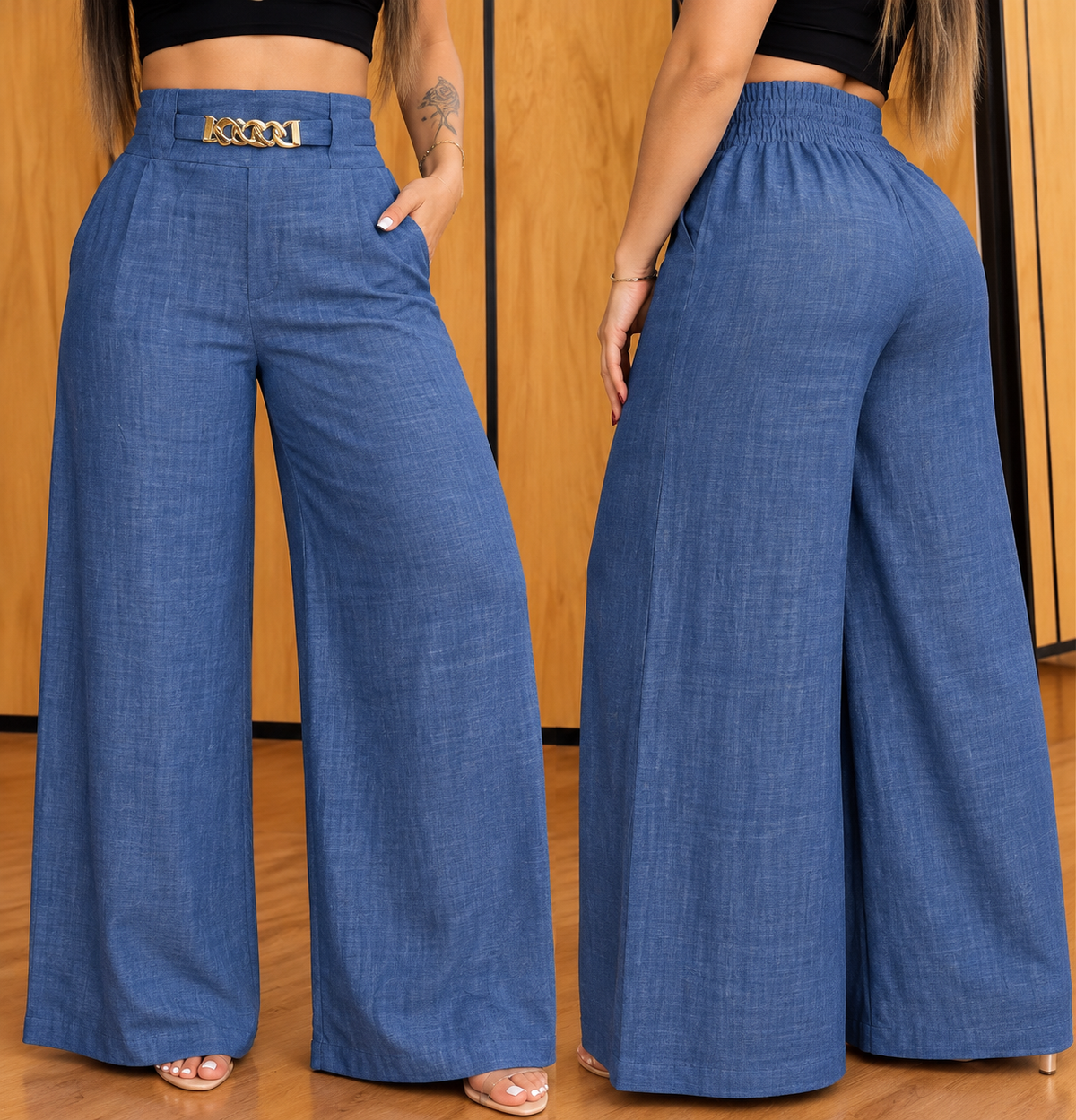 Pantalón Palazzo de Tiro Alto