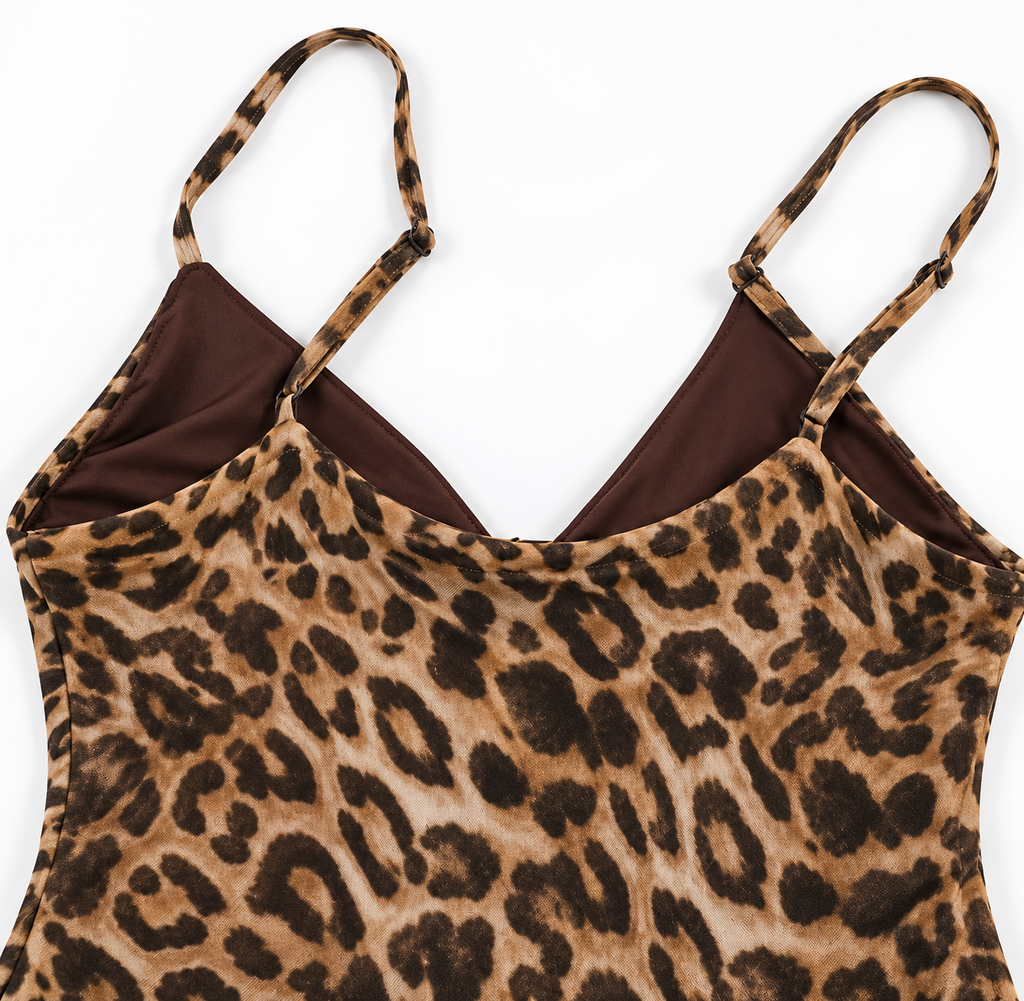 Vestido Maxi Leopardo con Tirantes Ajustables