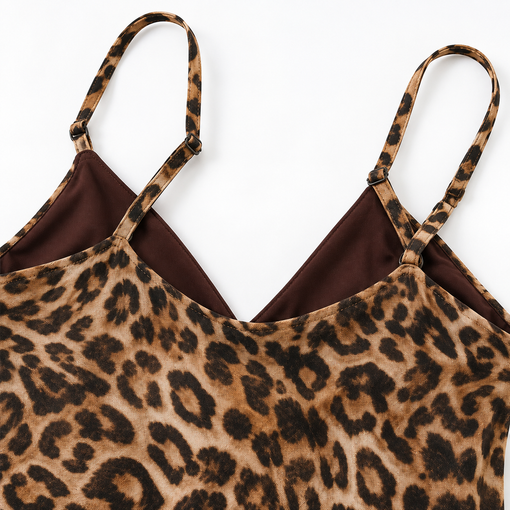 Vestido Maxi Leopardo con Tirantes Ajustables