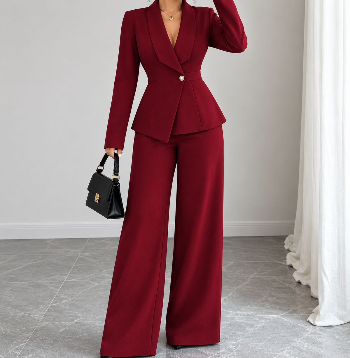 Conjunto Elegante  con Pantalón Largo