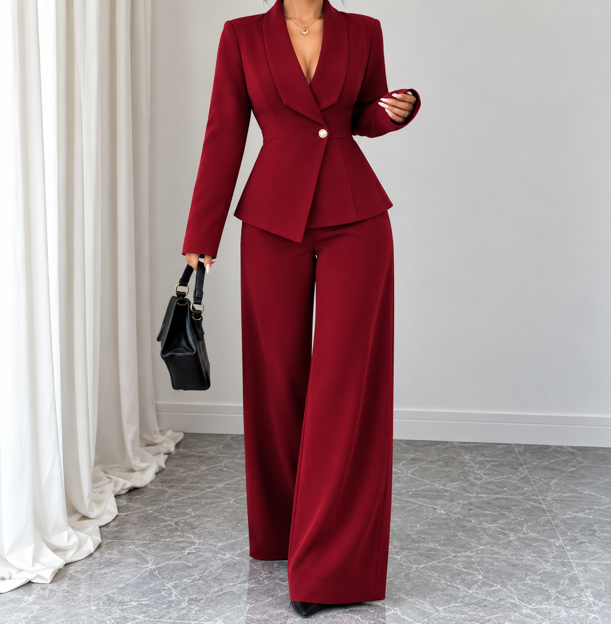 Conjunto Elegante  con Pantalón Largo