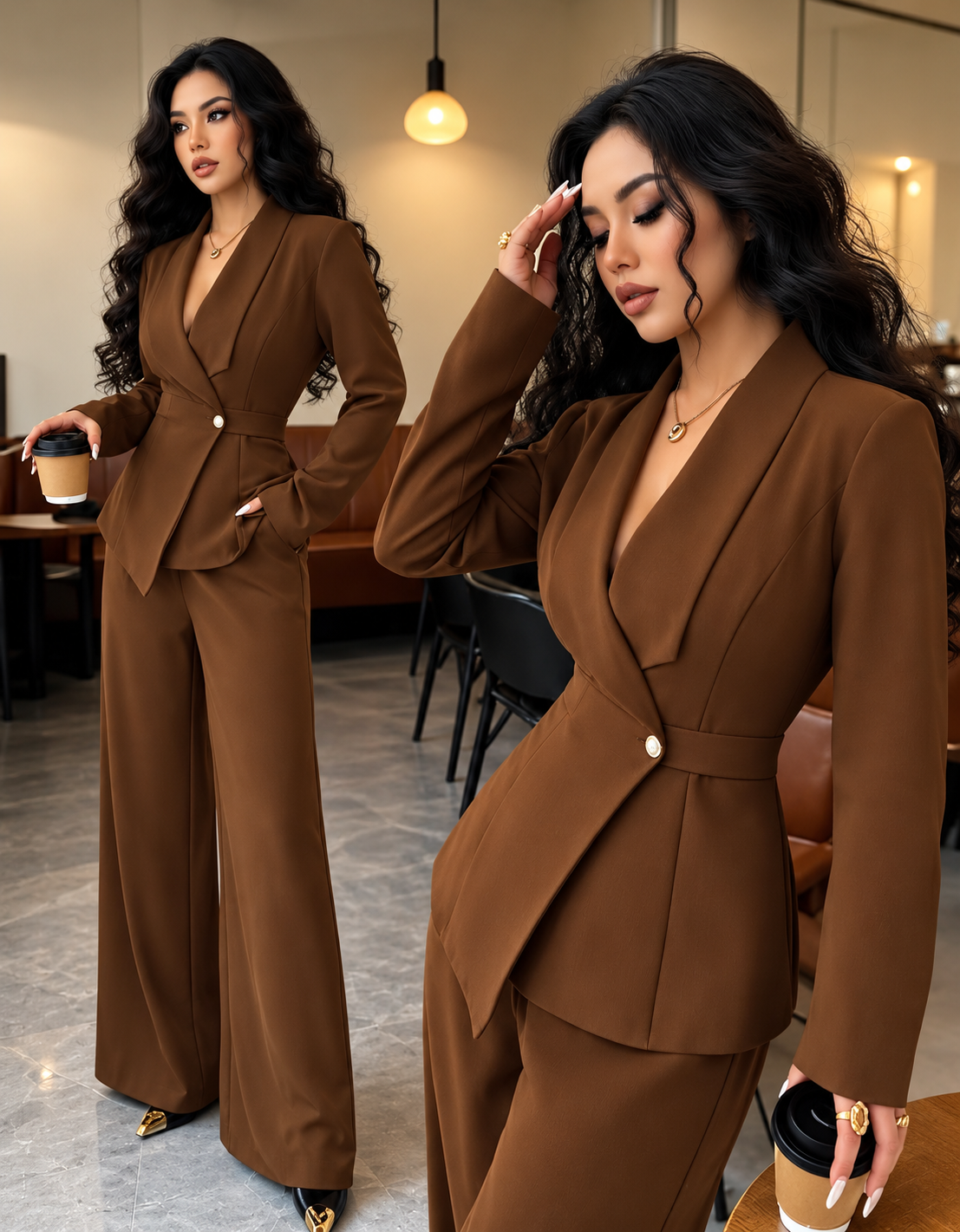 Conjunto Elegante  con Pantalón Largo